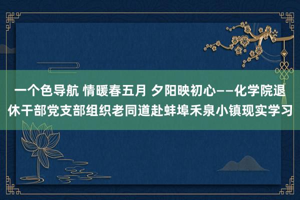 一个色导航 情暖春五月 夕阳映初心——化学院退休干部党支部组织老同道赴蚌埠禾泉小镇现实学习