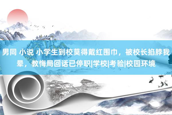 男同 小说 小学生到校莫得戴红围巾，被校长掐脖我晕，教悔局回话已停职|学校|考验|校园环境